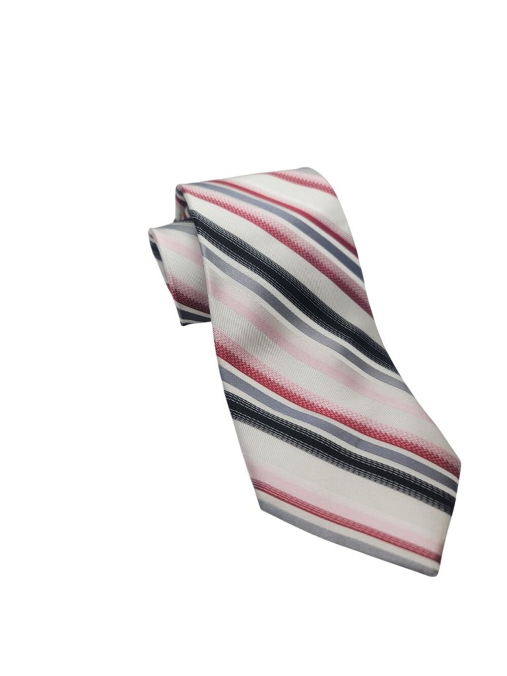 Pierre Cardin Mens Striped Silk Tie Red/White/Black Classic Pattern New